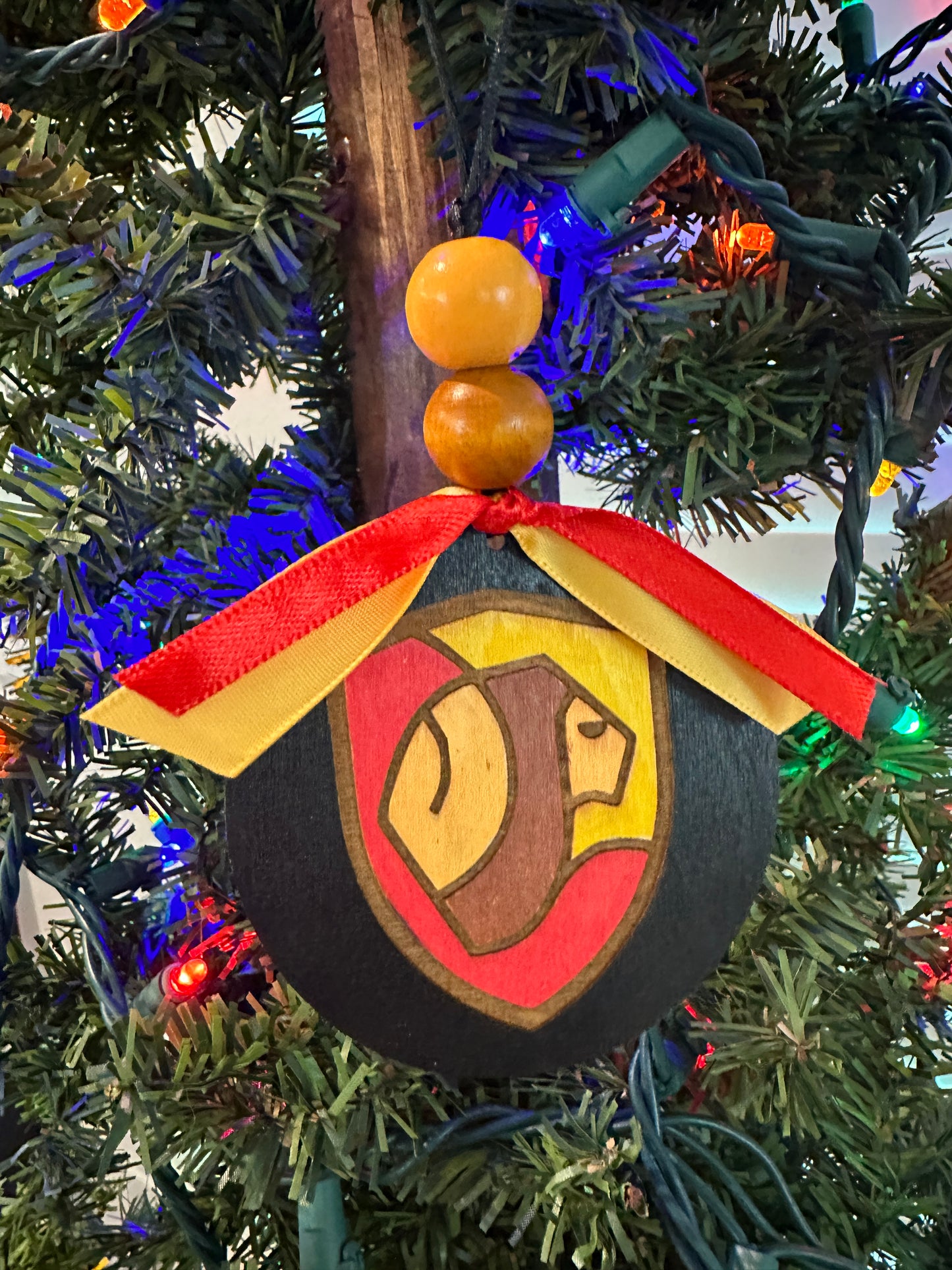 Ornament - HP Inspired Faux Stain Glass Style (G House)