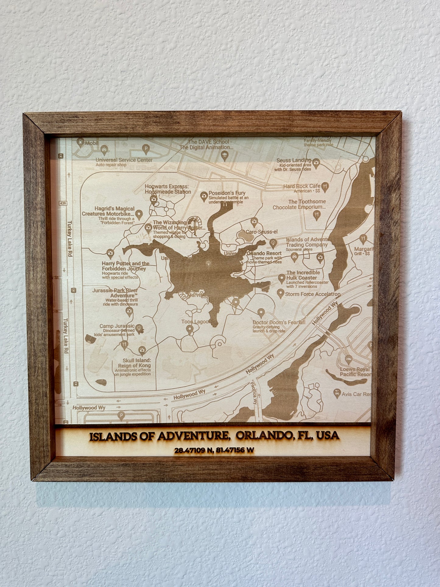 Wall Map Inspired by Islands of Adventure*