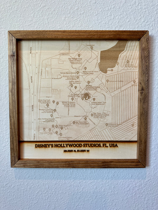 Wall Map Inspired by Disney Hollywood Studios*