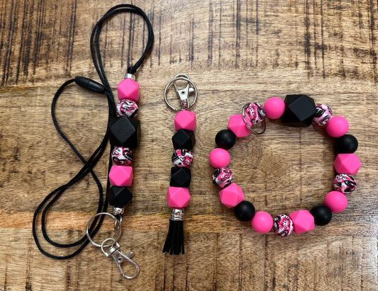 Valentine's Scribble Heart Pink & Black Accessories