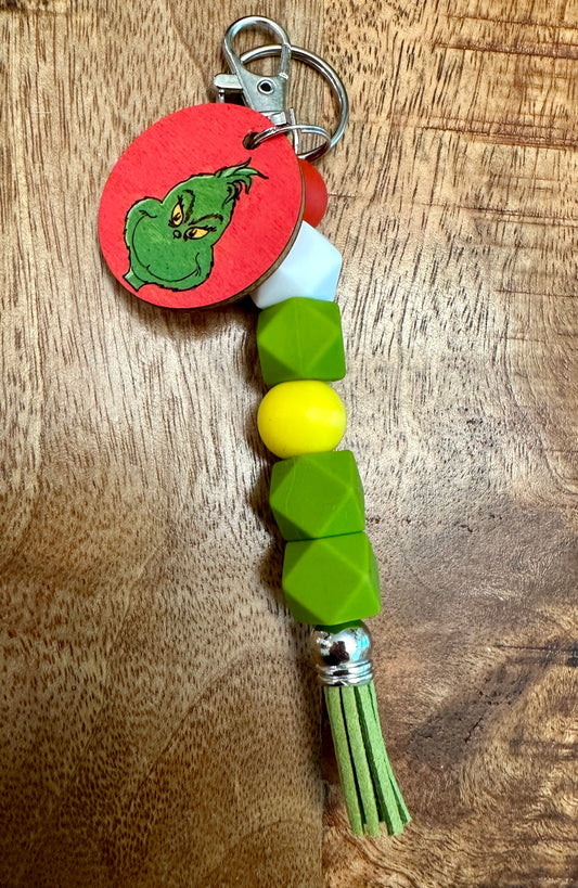 Grumpy Green Guy Bag Accessory with Disc