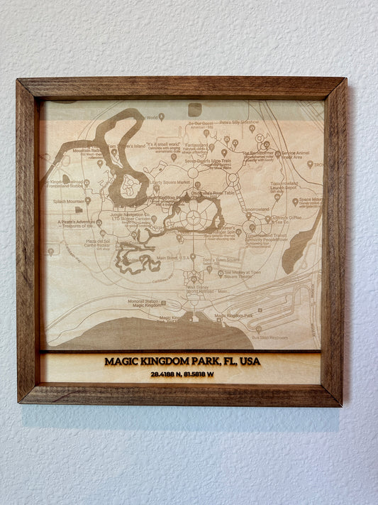 Wall Map Inspired by Magic Kingdom*
