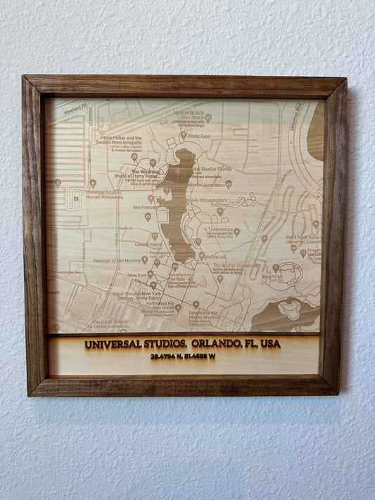 Wall Map Inspired by Universal Studios Florida*