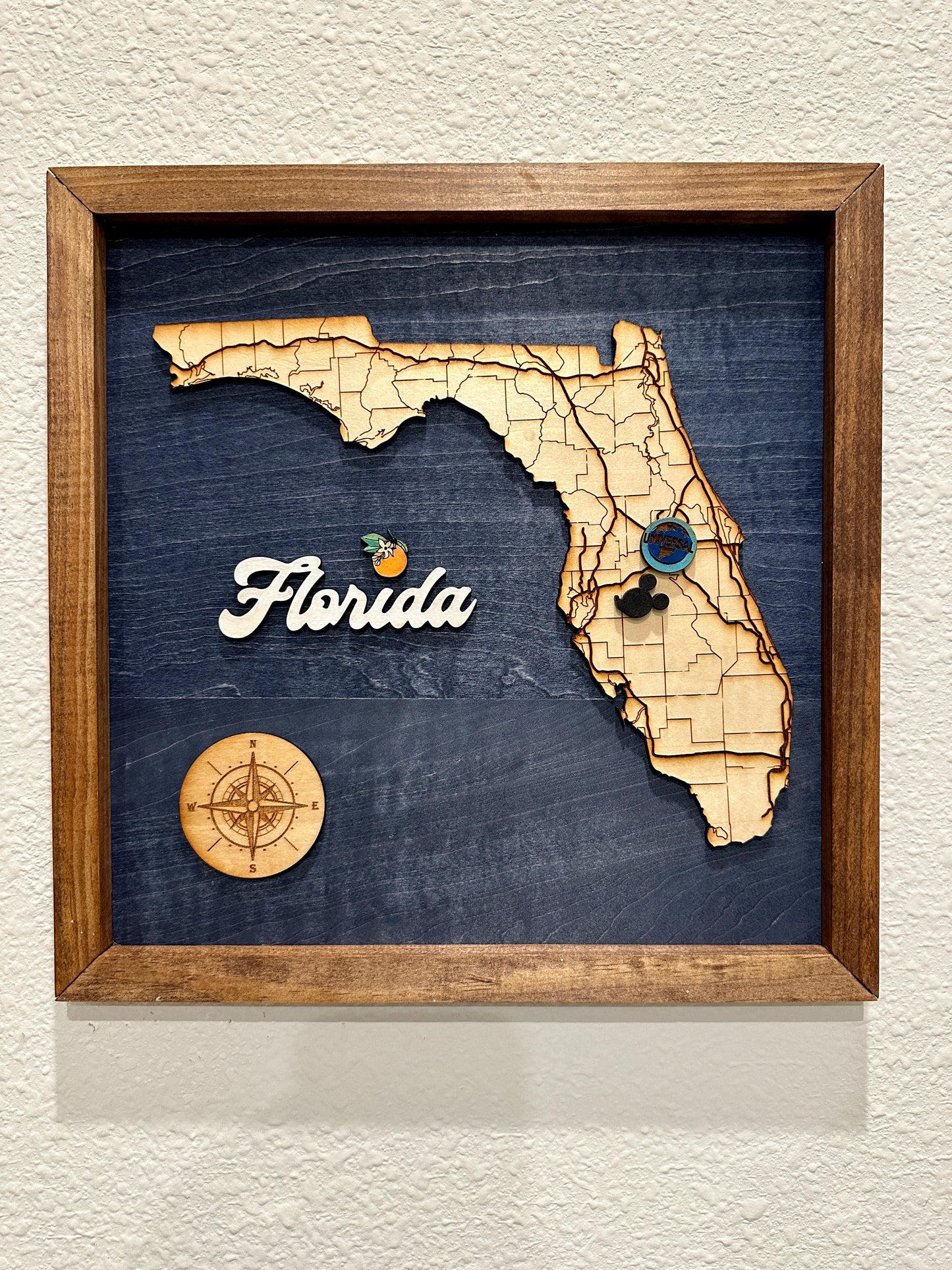 Wall Map State of Florida