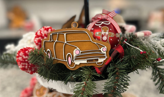Ornament: Magical Ford Car Gingerbread