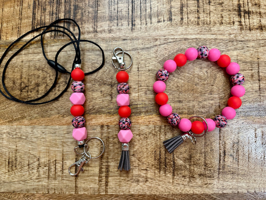 Valentine's Kaleidoscope Hot Pink & Red Accessories