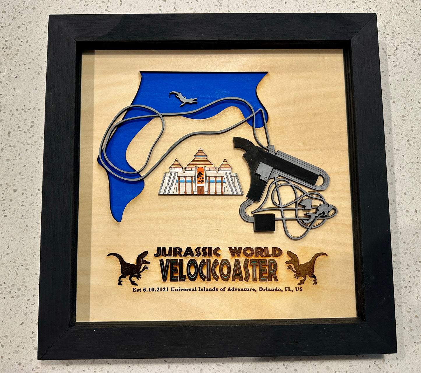 3-D Ride Layout w/ Color ~ VelociCoaster*