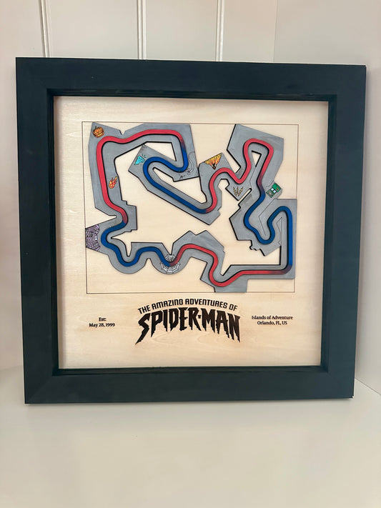 3-D Ride Layout w/ Color ~ Spiderman*