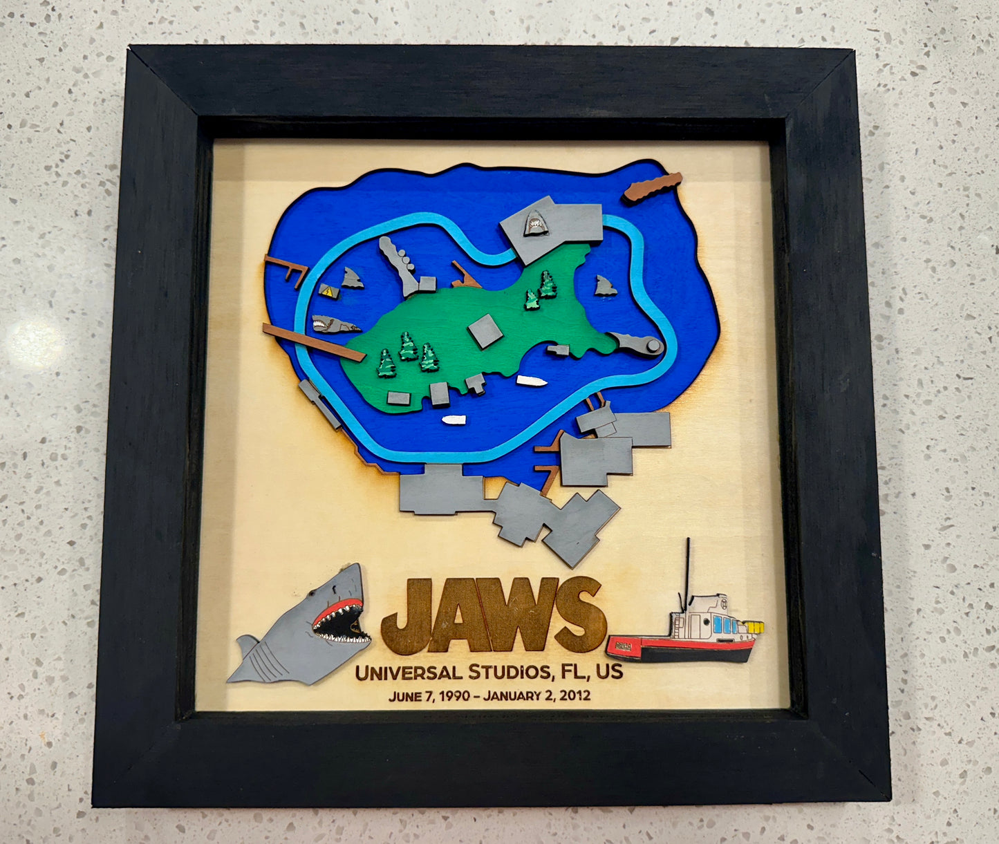 3-D Ride Layout w/ Color ~ Jaws Ride